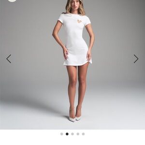 SKIMS COTTON JERSEY HEART MINI DRESS 🤍